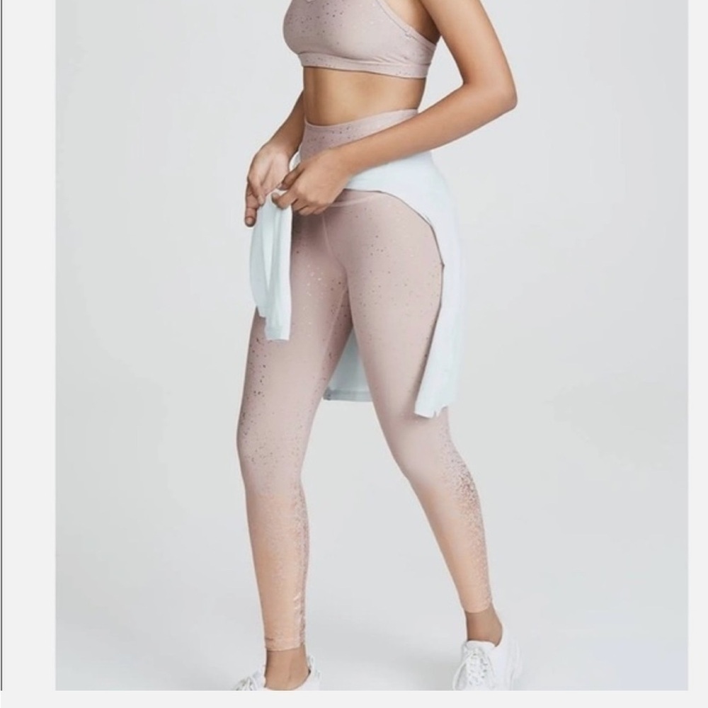 Beyond Yoga Ombré Alloy Metallic Pink and Gold Leggings | size medium